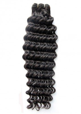Tissage Brésilien frisé châtain foncé