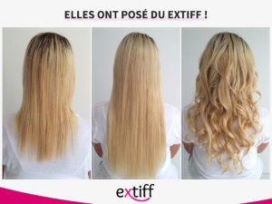 Pose d'extensions blondes